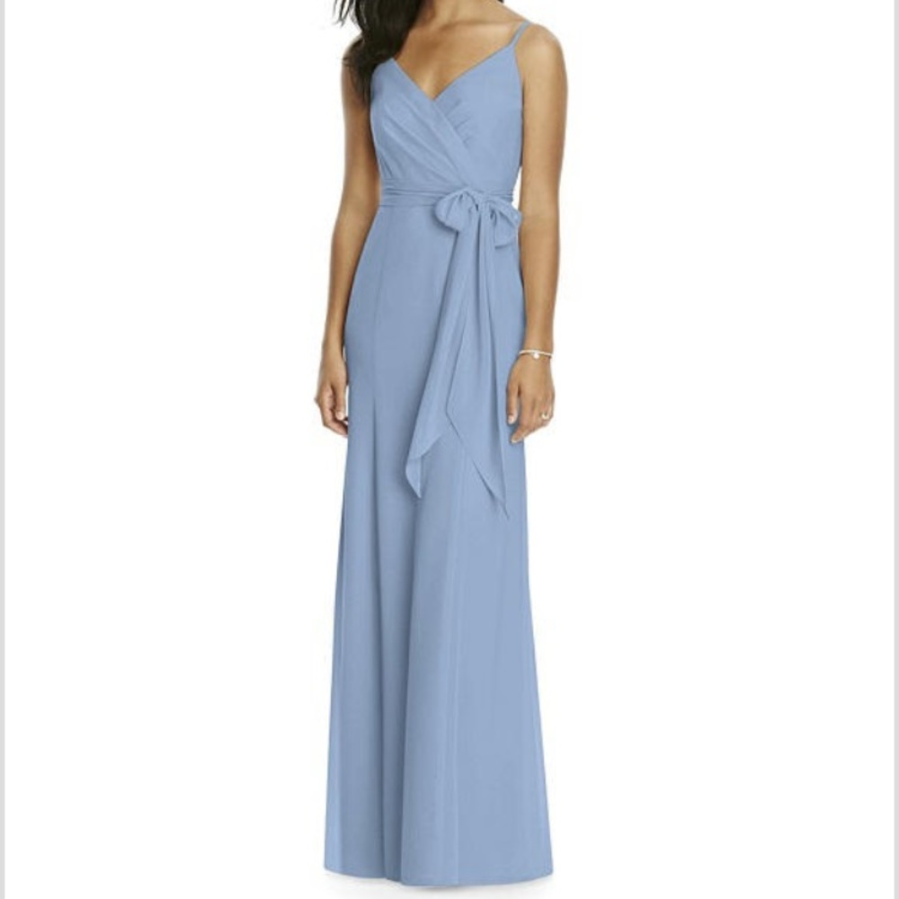 Social Bridesmaid Wrap Dress Style 8181 Periwinkle
